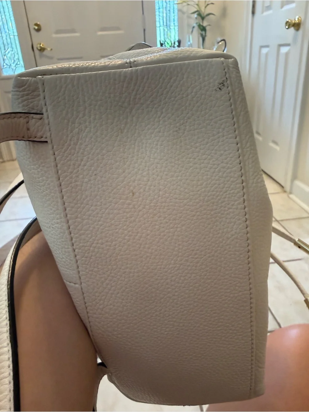 kate spade White Leather Mini Backpack